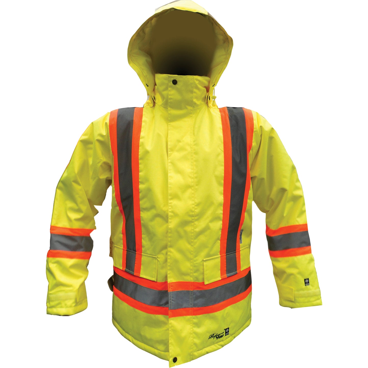 Viking Professional Safety Parka, High Visibility Lime-Yellow, Small