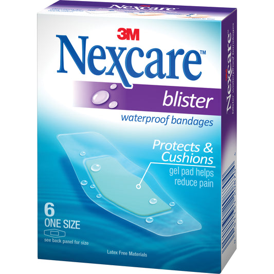 3M Nexcare™ Waterproof Blister Bandages, Rectangular/Square, 2-1/4", Plastic, Sterile