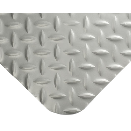 Wearwell SpongeCote® Ultrasoft Mats No. 414, Diamond, 4' x 75' x 15/16", Grey, PVC Sponge