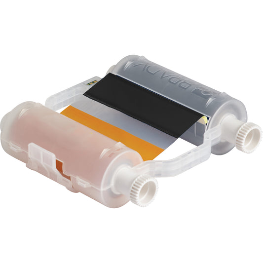 Brady Printer Ribbon, 4.33" x 16", Black/Orange