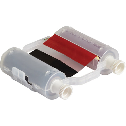 Brady Printer Ribbon, 4.33" x 8", Black/Red