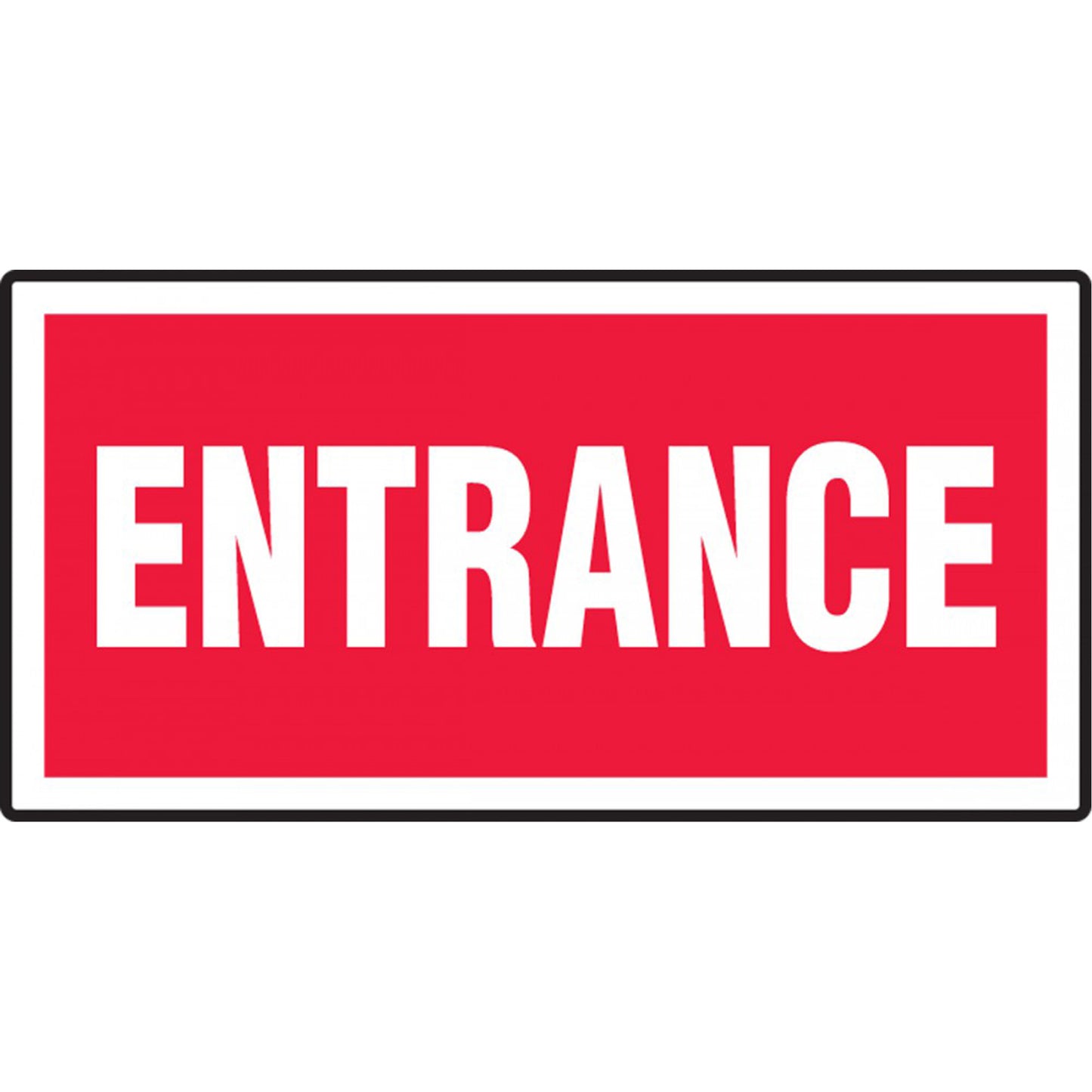 Accuform Signs "Entrance" Sign, 7" x 14", Vinyl, English