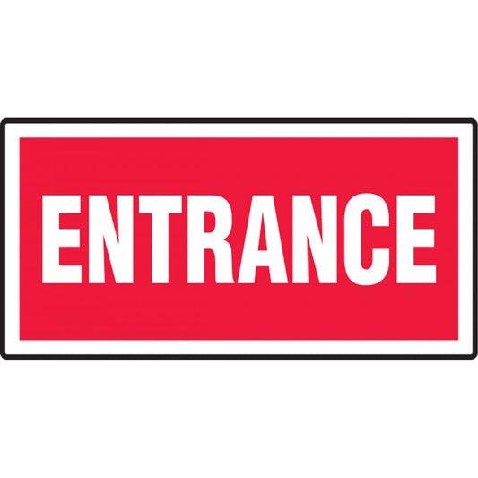 Accuform Signs "Entrance" Sign, 7" x 14", Vinyl, English