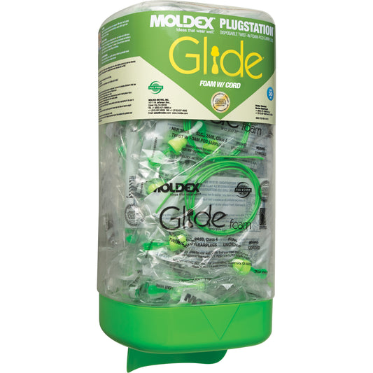 Moldex PlugStation® Dispenser with Glide® Earplugs, Bulk - Box, Corded