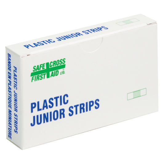 Safecross Junior Strips Bandages, Rectangular/Square, 1-1/2", Plastic, Non-Sterile