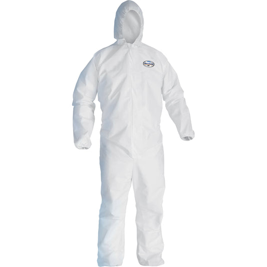 Ansell Kleenguard™ A45 Liquid/Particle Surface Prep & Paint Coveralls, Small, White, Microporous