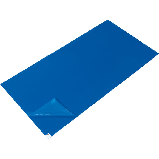 Zenith Safety Products Clean Room Matting, 1.57 mils Thick, 2' W, 3-3/4' L x Blue