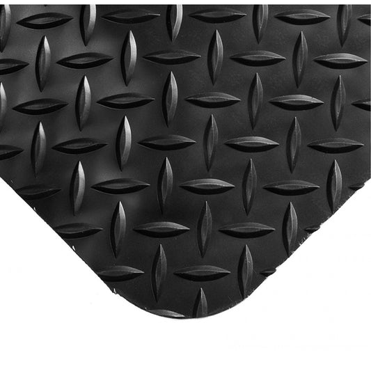 Wearwell SpongeCote® Mats No.415, Diamond, 5' x 50' x 9/16", Black, PVC Sponge