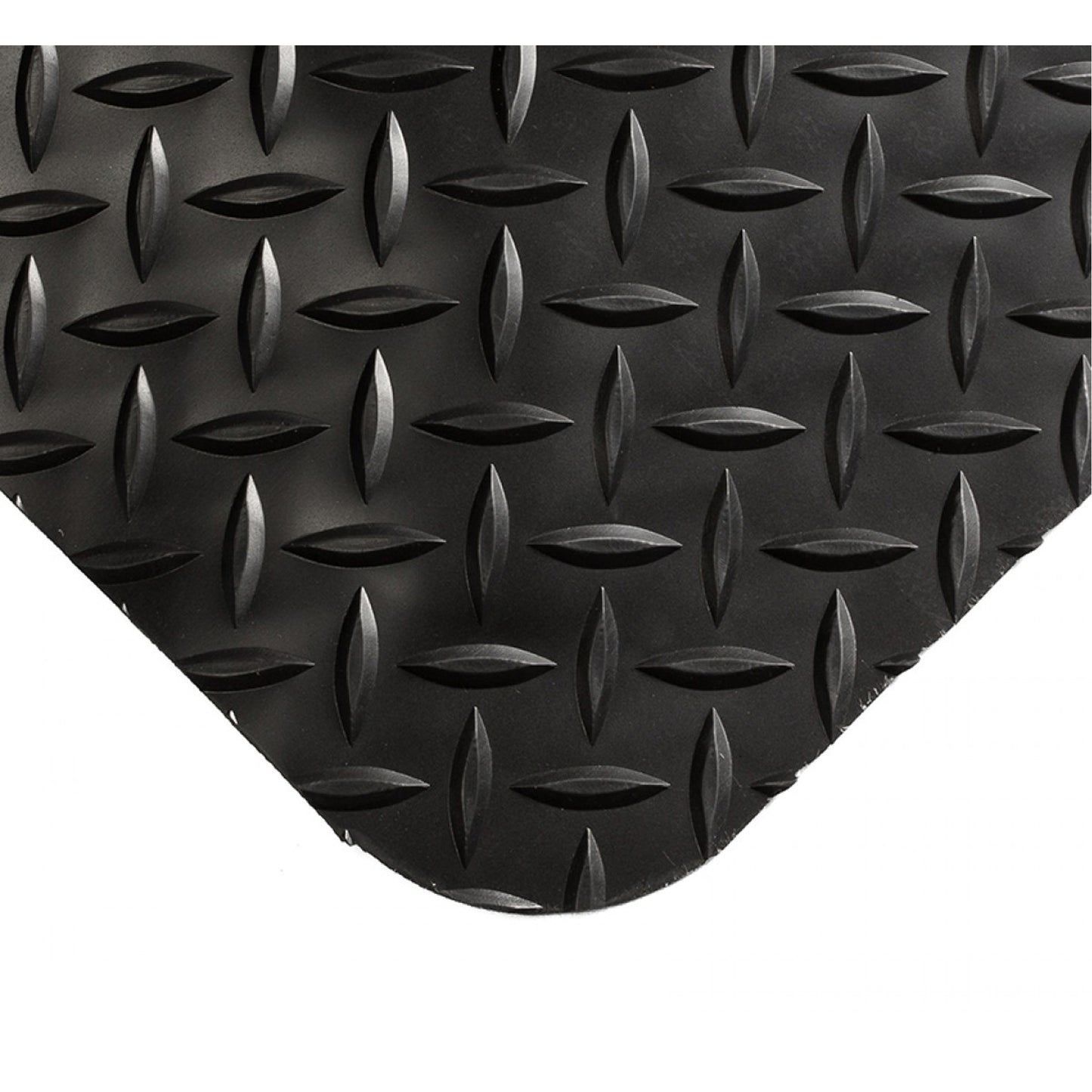 Wearwell Smart Mats No.497, Diamond, 4' x 4' x 5/8", Black, PVC/Urethane