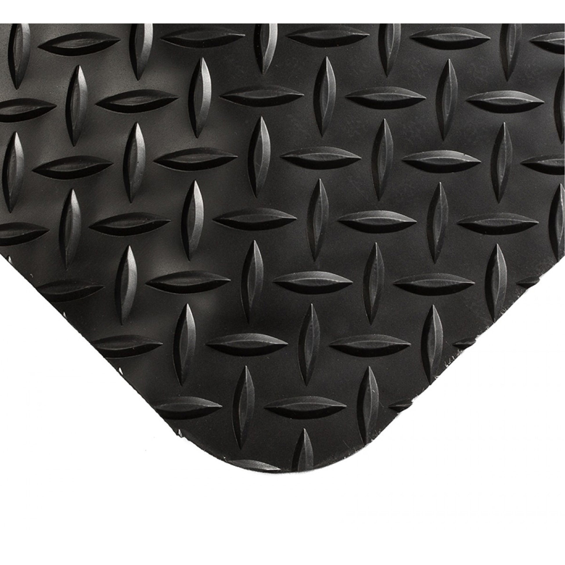 Wearwell Smart Mats No.497, Diamond, 4' x 4' x 5/8", Black, PVC/Urethane