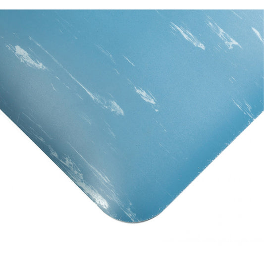 Wearwell Tile-Top AM Spongecote Ultrasoft Anti-Microbial Mats No.419, Smooth, 2' x 5' x 7/8", Blue, Nitrile/Vinyl