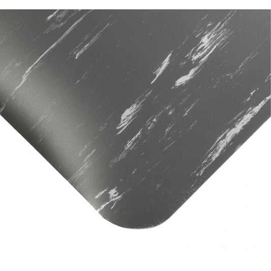 Wearwell Tile-Top AM Spongecote Ultrasoft Anti-Microbial Mats No.419, Smooth, 3' x 20' x 7/8", Charcoal, Nitrile/Vinyl
