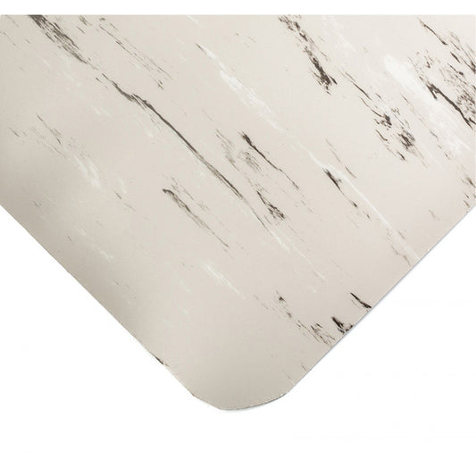 Wearwell Tile-Top AM Spongecote Ultrasoft Anti-Microbial Mats No.419, Smooth, 4' x 20' x 7/8", Grey, Nitrile/Vinyl