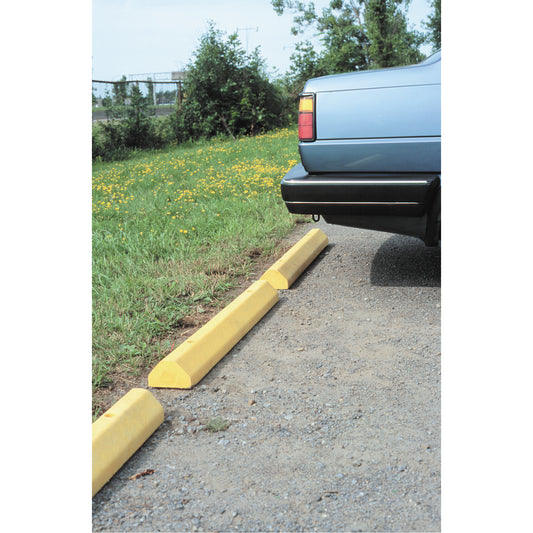 Plastic Recycling Car Stops, Plastic, 6' L, Yellow