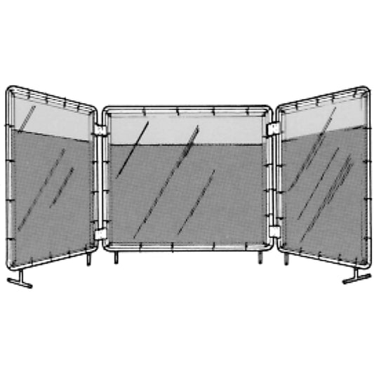 Welding Screen and Frame, Yellow, 5' x 5'