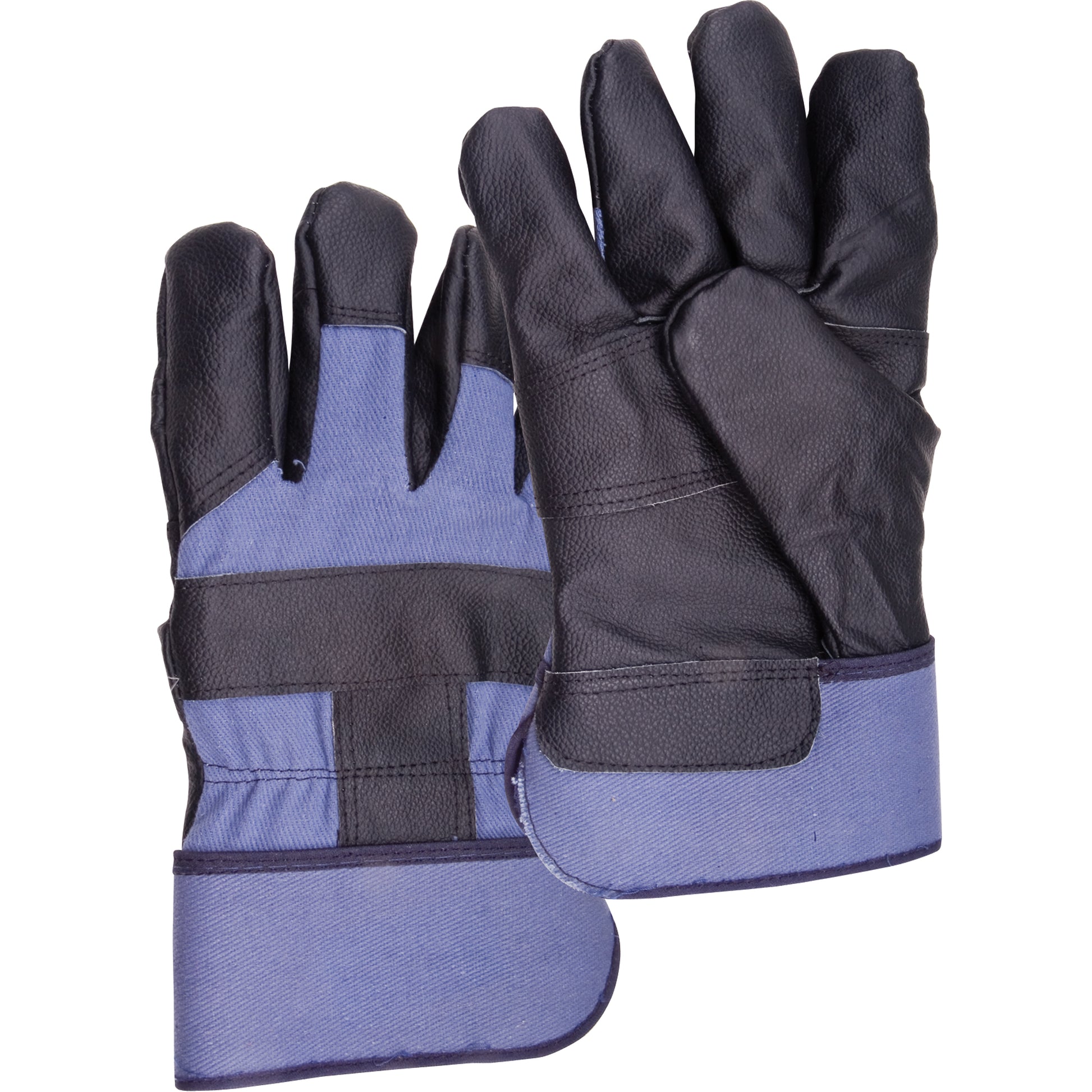 Zenith Safety Products Blue Winter-Lined Work Gloves, Large, Grain Furniture Palm, Cotton Fleece Inner Lining