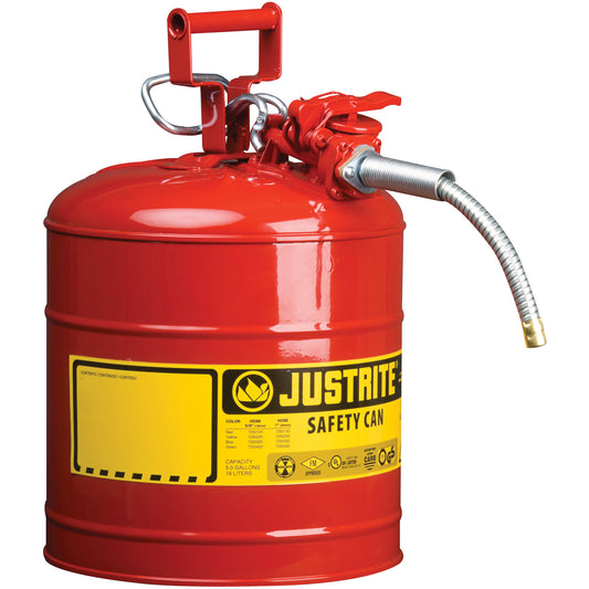 AccuFlow™ Safety Cans, Type II, Steel, 2 US gal., Red, FM Approved/UL/ULC Listed