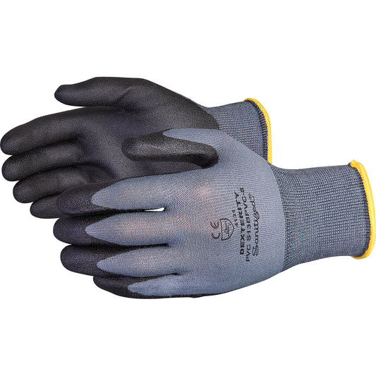 Superior Glove Works Ltd. Dexterity® Coated Gloves, 7/Small, Foam PVC Coating, 13 Gauge, Nylon Shell