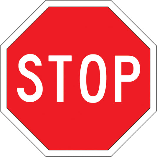 Accuform Signs "Stop" Sign, 24" x 24", Aluminum, English with Pictogram