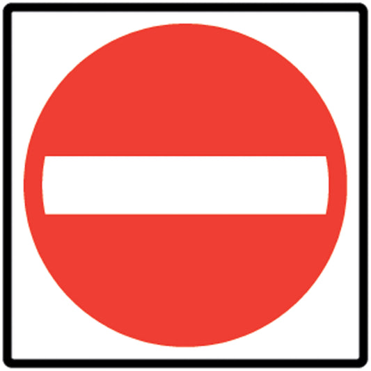  Do Not Enter Traffic Sign, 24" x 24", Aluminum, Pictogram