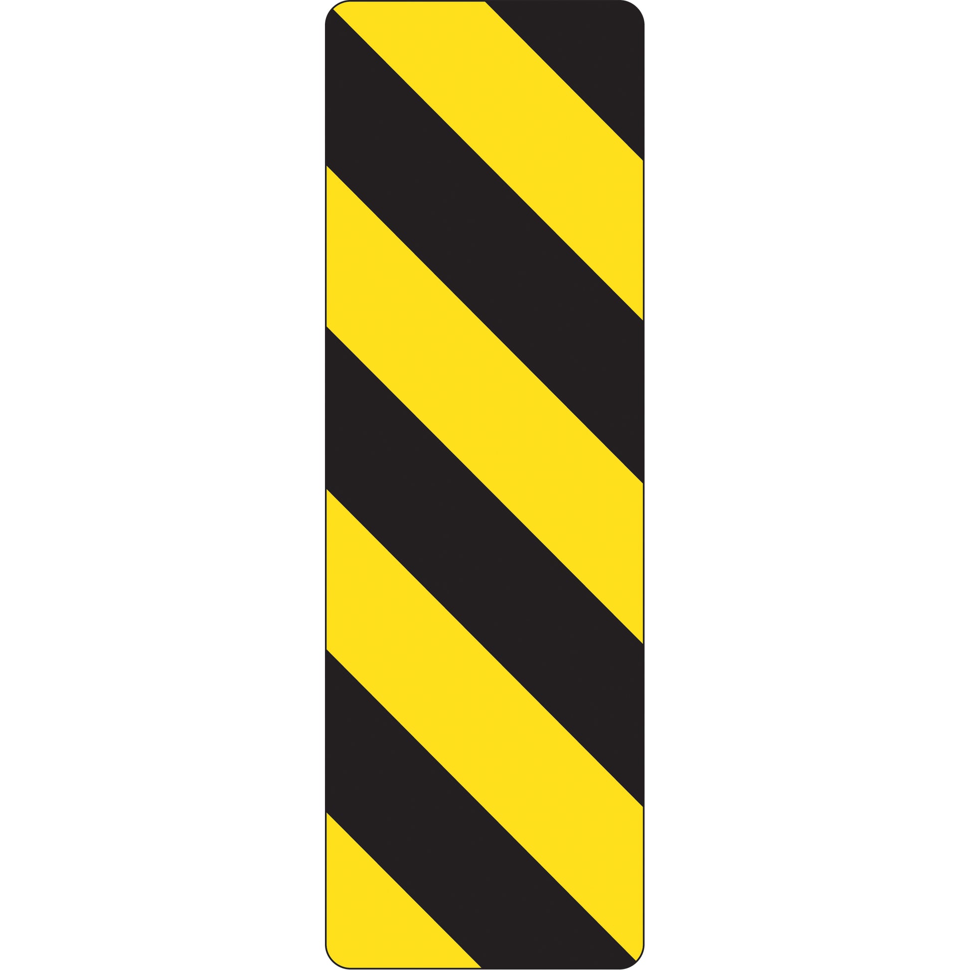  Right Hazard Marker Traffic Sign, 12" x 36", Aluminum, Pictogram