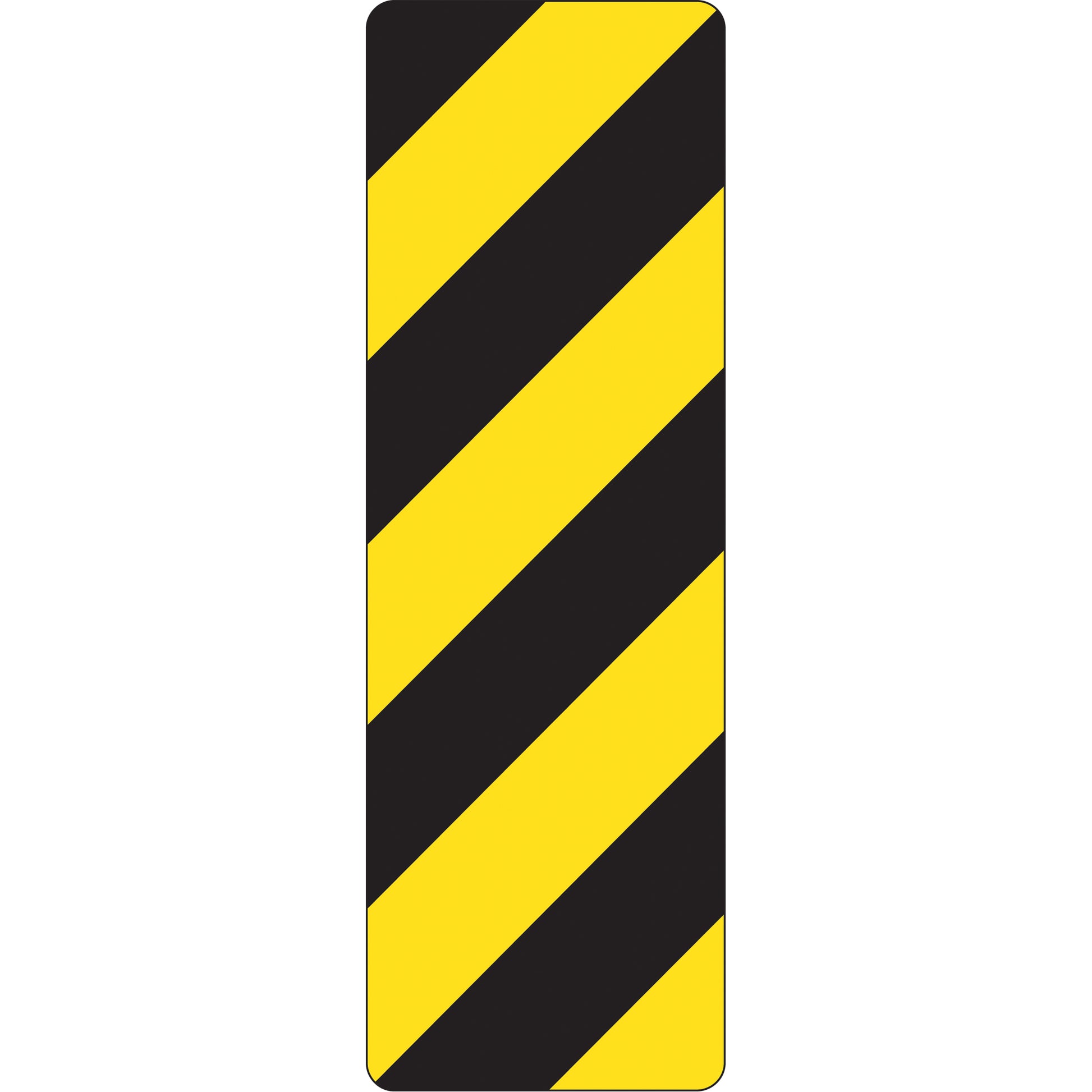  Left Hazard Marker Traffic Sign, 12" x 36", Aluminum, Pictogram