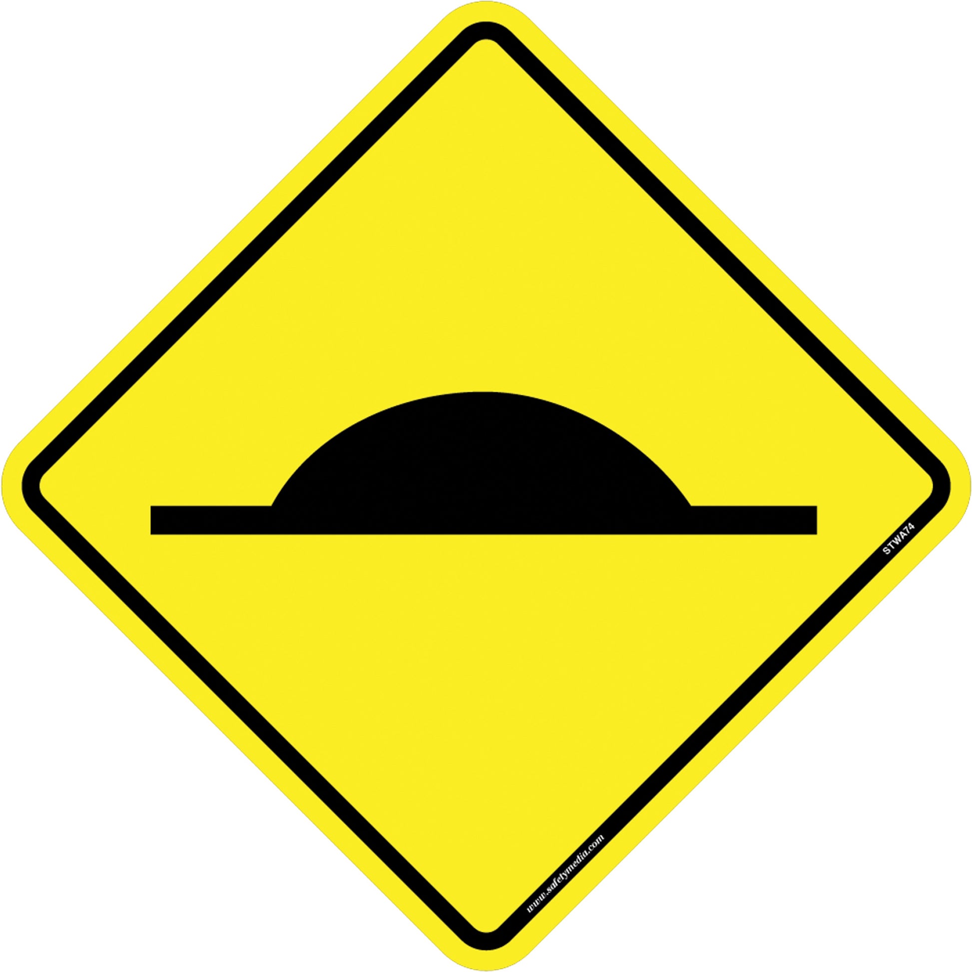  Speed Bump Traffic Sign, 24" x 24", Aluminum, Pictogram