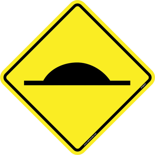  Speed Bump Traffic Sign, 24" x 24", Aluminum, Pictogram