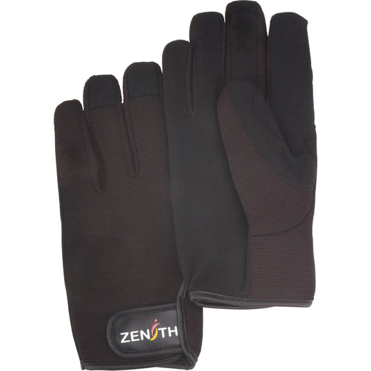 Zenith Safety Products ZM100 Mechanic's Gloves, Synthetic Palm, Size Large