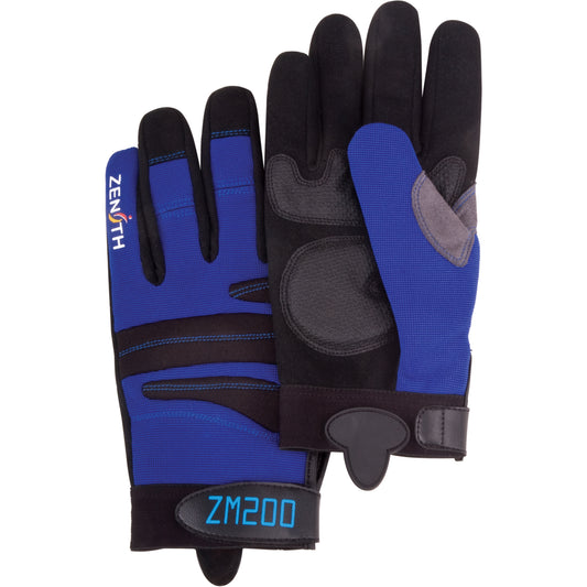 Zenith Safety Products ZM200 Mechanic's Gloves, Synthetic Palm, Size Medium