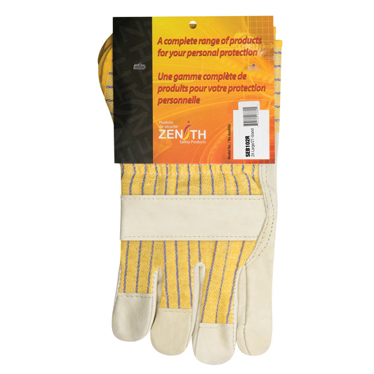 Zenith Safety Products Abrasion-Resistant Fitter's Gloves, 2X-Large, Grain Cowhide Palm