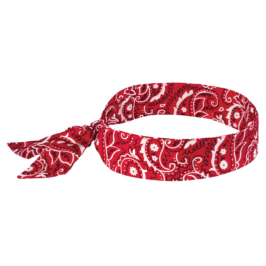 Ergodyne Chill-Its® 6700 Cooling Bandanas, Red