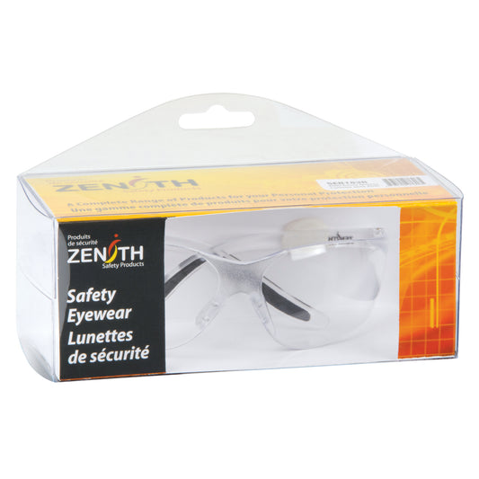 Zenith Safety Products Z500 Series Safety Glasses, Clear Lens, Anti-Fog/Anti-Scratch, Meets/Exceeds CSA Z94.3