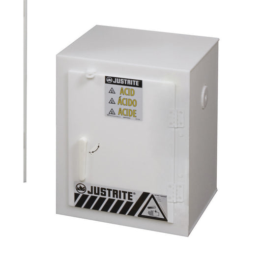 Solid Polyethylene Acid Cabinets, 6 x 0.66043 Gal., 17" x 22" x 17"