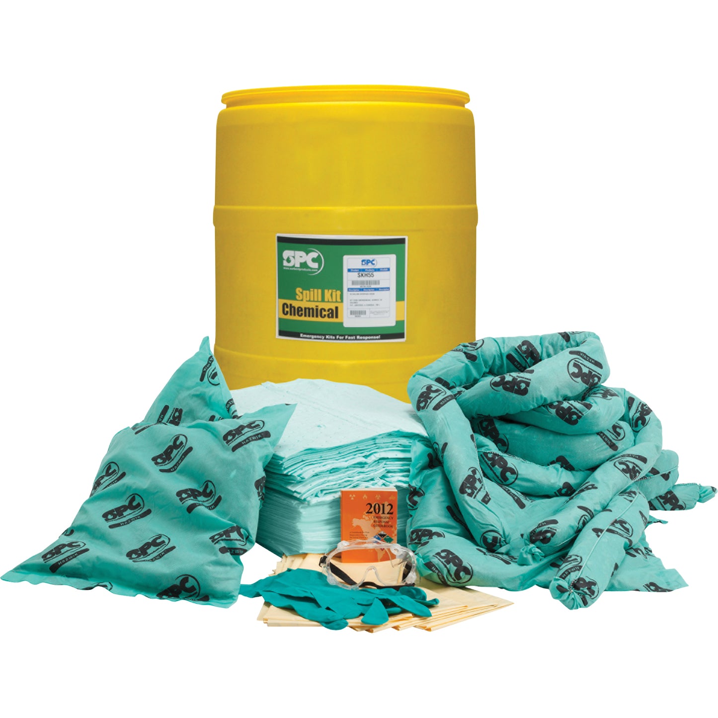 SPC Hazwik® Spill Kit, Hazmat, Drum, 38 US gal. Absorbancy