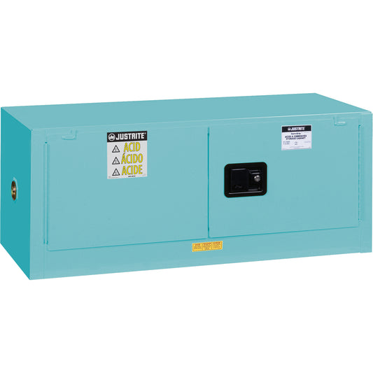 Sure-Grip® EX Piggyback Corrosives/Acid Steel Safety Cabinet, 12 gal., 2 Door, 43" W x 18" H x 18" D