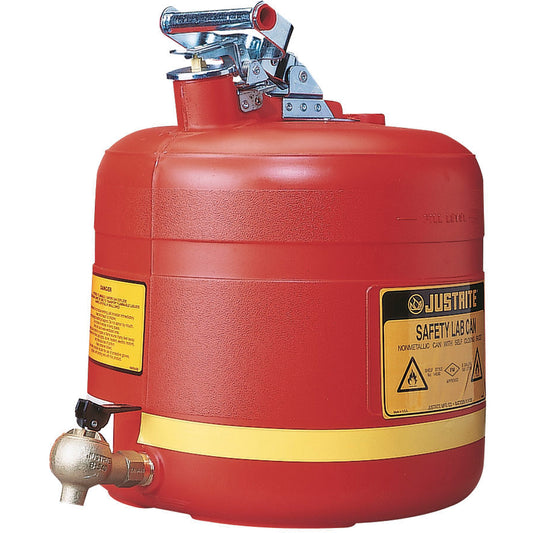 Laboratory Safety Cans, Type I, Steel, 5 US gal., Red, FM Approved