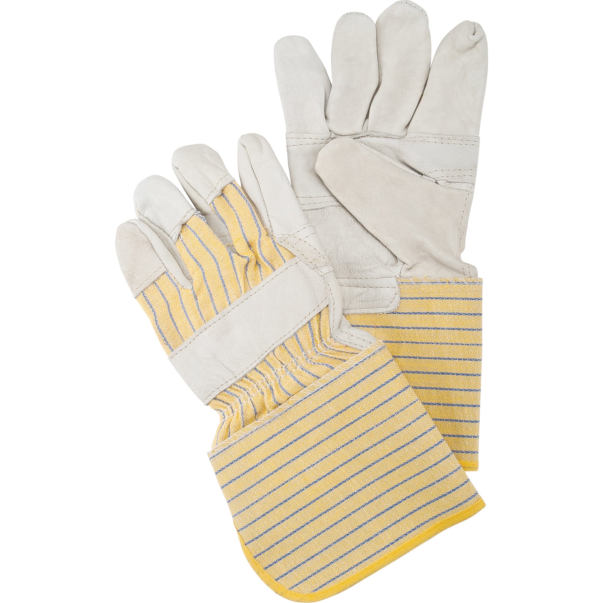 Zenith Safety Products Patch Palm Fitters Gloves, Large, Grain Cowhide Palm, Cotton Inner Lining