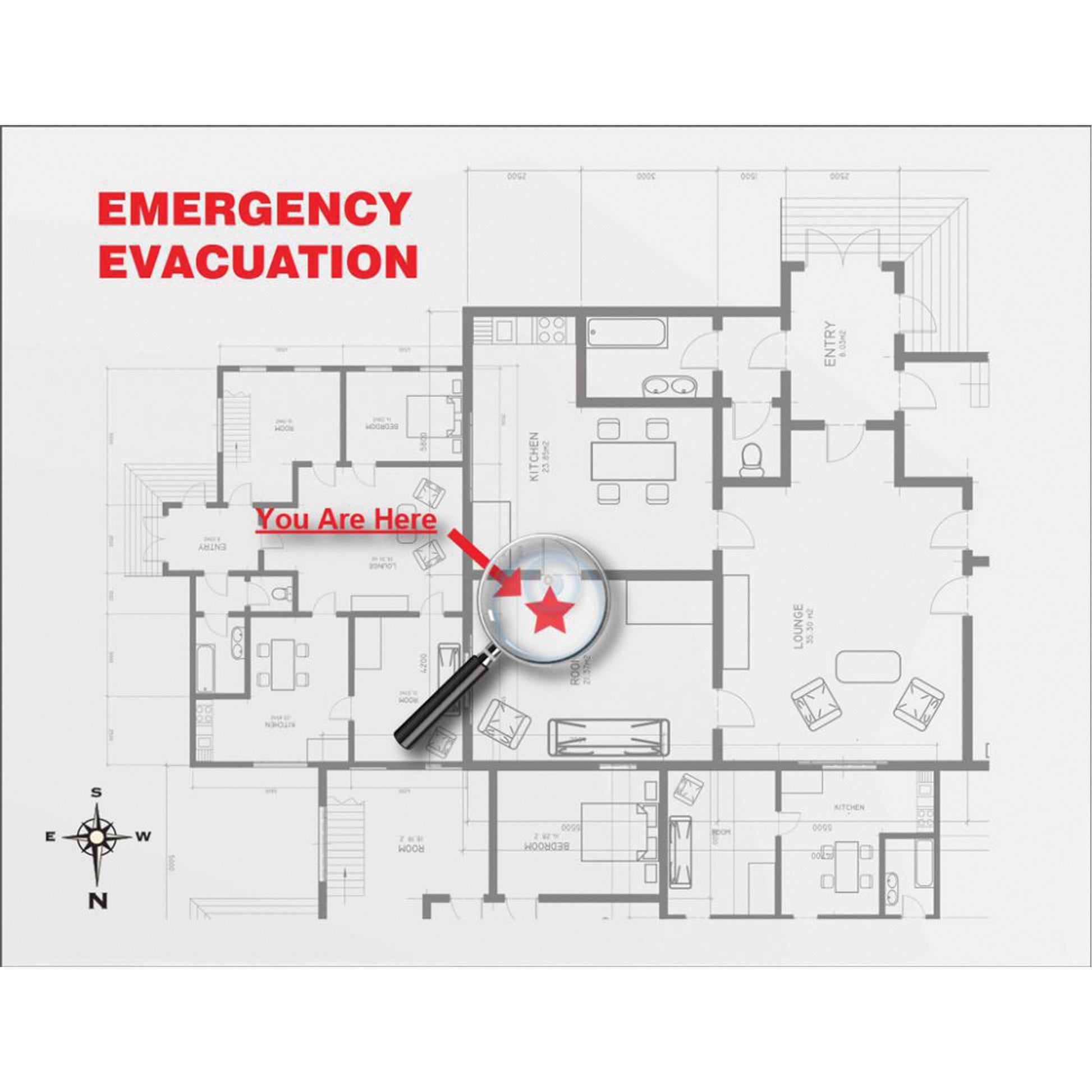 Accuform Signs Evacuation Map Holder Clear Insert