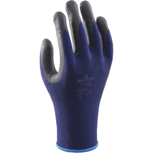 Showa Atlas 380 Coated Gloves, 9/X-Large, Foam Nitrile Coating, Cotton Shell