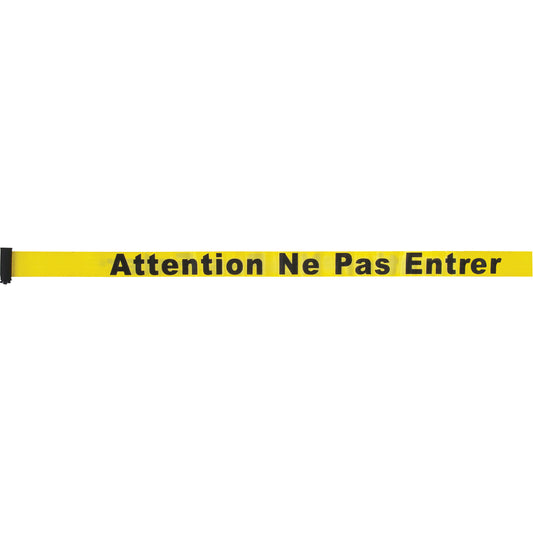 Zenith Safety Products Tape Cassette for Build-Your-Own Crowd Control Barriers, Attention ne pas entrer, 7', Yellow Tape