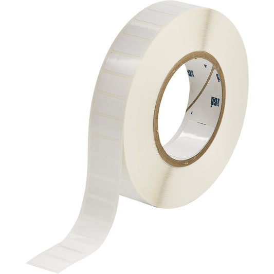 Brady B-423 Thermal Transfer Labels, Polyester, 1.52" L x 0.77" H, White