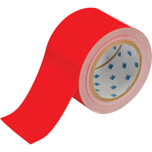 Brady ToughStripe® Floor Marking Tape, 4" x 100', Polyester, Red