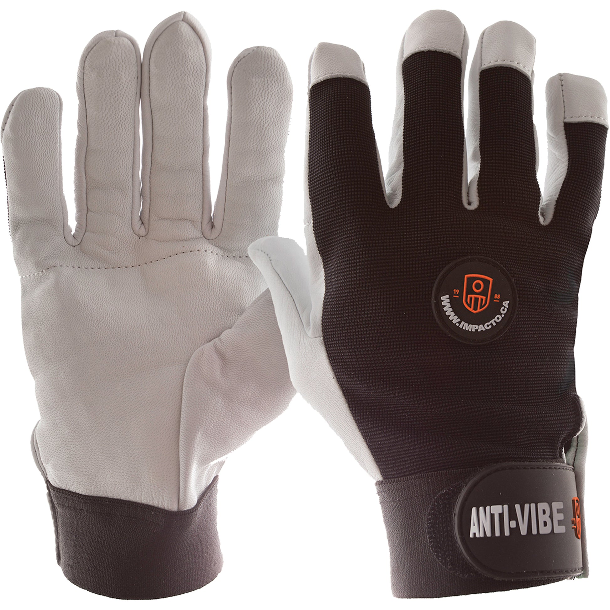 Impacto Anti-Vibration Air Glove®, Size Large, Pearl Leather Palm