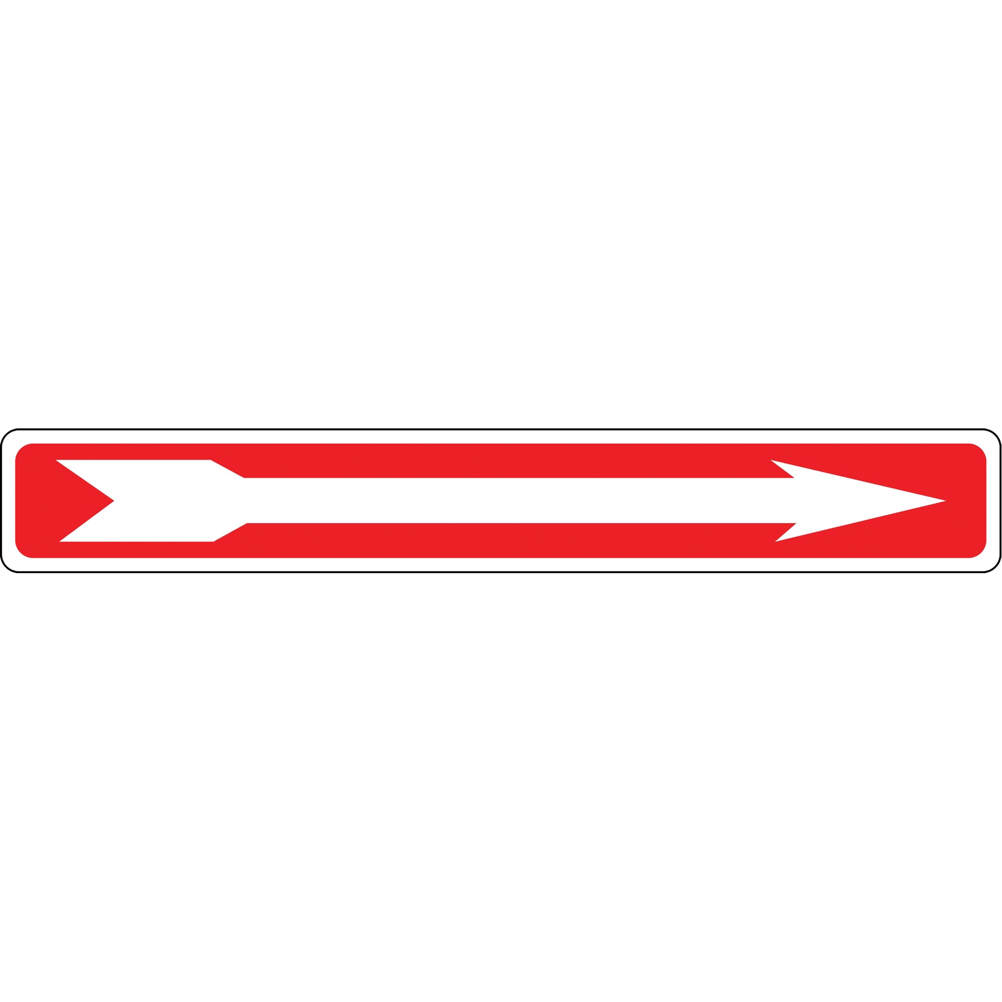 Accuform Signs Arrow Sign, 14" x 2", Aluminum, Pictogram