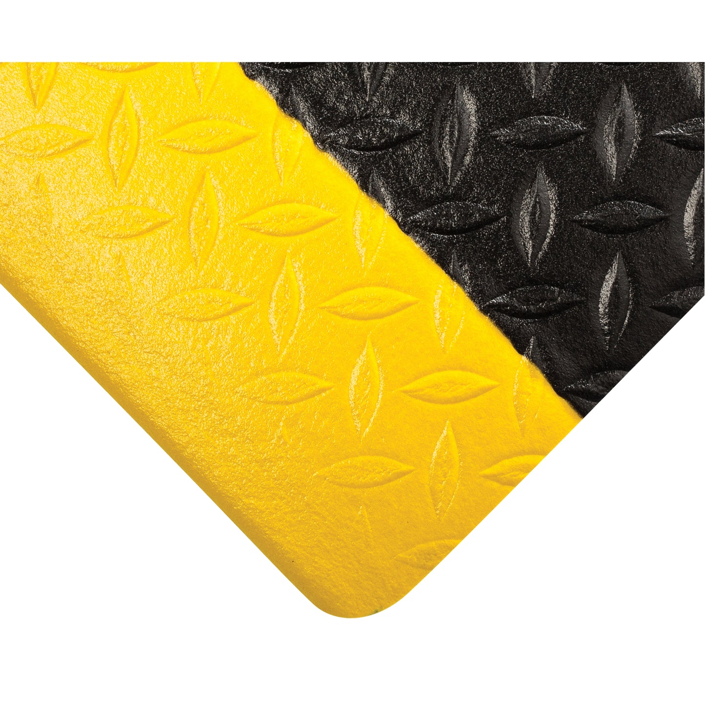 Wearwell Tuf Sponge Mats No. 452, Diamond, 2' x 60' x 1/2", Black/Yellow, PVC Sponge