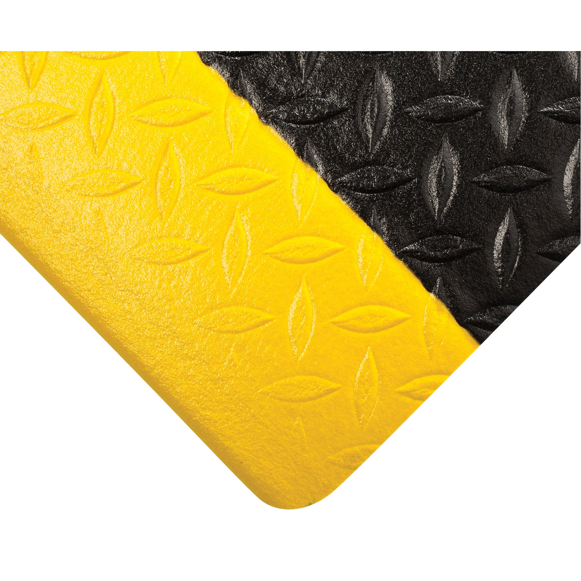 Wearwell Tuf Sponge Mats No. 452, Diamond, 3' x 60' x 1/2", Black/Yellow, PVC Sponge