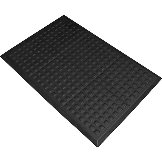 Wearwell Rejuvenator® Connect No. 502 for Single Workstation, Polyurethane, 2' W x 3' L, 5/8" Thick, Black