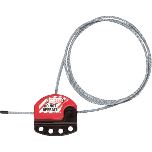 Master Lock Adjustable Cable Lockout, 10' Length
