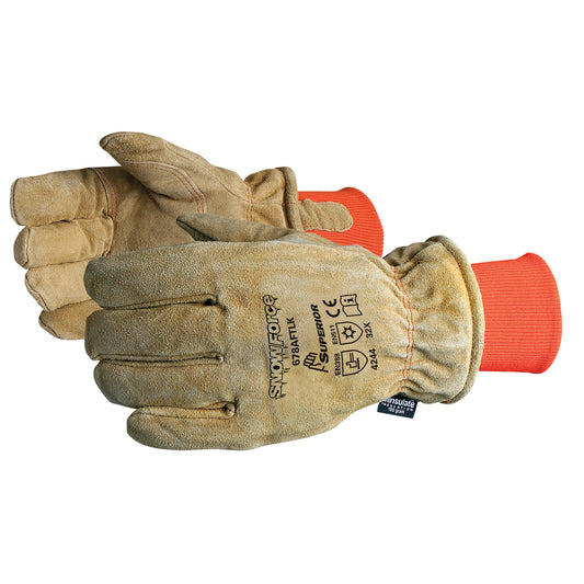 Superior Glove Works Ltd. SnowForce™ Brown Freezer Glove, One Size, Grain Cowhide Palm, Thinsulate™ Inner Lining